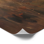 Vintage Autumn Cottage Landscape Printable Art ポスター (角)