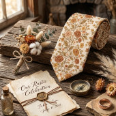 Vintage Autumn Floral Elegance ネクタイ