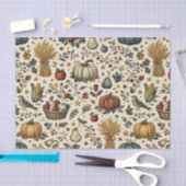 Vintage Autumn Harvest Thanksgiving 薄葉紙 (クラフト)