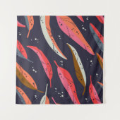 Vintage autumn leaf seamless pattern background. C タペストリー (正面(横))