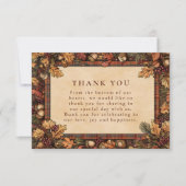 Vintage Autumn Woodland Romance サンキューカード (正面)