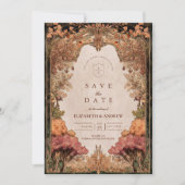 Vintage Autumn Woodland Wedding セーブザデート (正面)