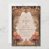 Vintage Autumn Woodland Wedding 招待状 (正面)