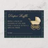 Vintage Baby Carriage Classic Baby Shower エンクロージャーカード (正面)