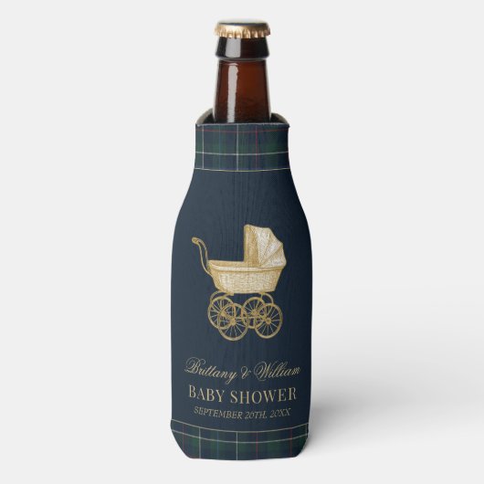 Vintage Baby Carriage Classic Baby Shower  ボトルクーラー (ボトル正面)