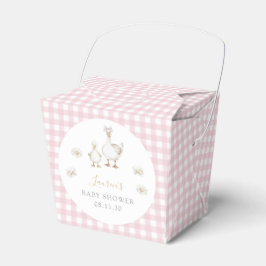 Vintage Baby Girl Silly Goose Pink Bow Shower フェイバーボックス