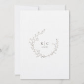 Vintage Baby's Breath Delicate Wildflower Wedding 招待状 (裏面)