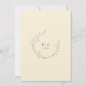 Vintage Baby's Breath Ivory Wildflower Wedding 招待状 (裏面)