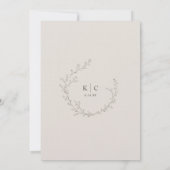 Vintage Baby's Breath Wildflower Beige Wedding 招待状 (裏面)