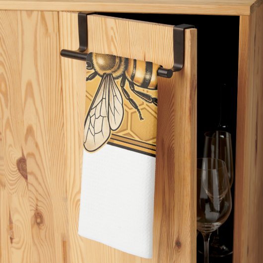 Vintage Backyard Beekeeper Honey Bee Heritage Club キッチンタオル (三つ折り)