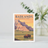 Vintage Badlands National Park ポストカード (スタンド正面)