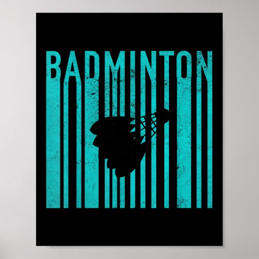Vintage Badminton - Retro Badminton Player - Badmi ポスター (正面)