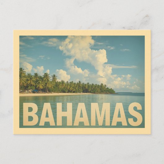 Vintage Bahamas Travel ポストカード (正面)