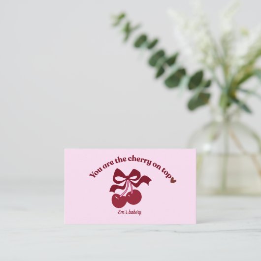 Vintage bakery business card 名刺 (スタンド正面)