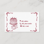 Vintage bakery business card 名刺 (裏面)