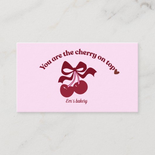 Vintage bakery business card 名刺 (正面)