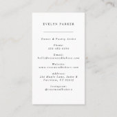 Vintage Bakery Lady with Cat Personalized 名刺 (裏面)