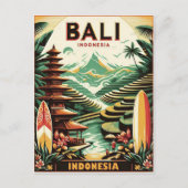 Vintage Bali Indonesia Travel  ポストカード (正面)