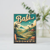 Vintage Bali, Indonesia Travel  ポストカード (スタンド正面)