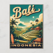Vintage Bali, Indonesia Travel  ポストカード (正面)