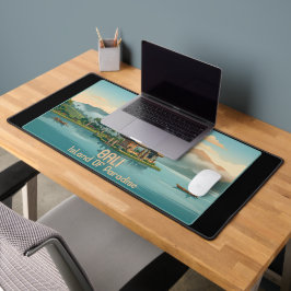 Vintage Bali Ulun Danu Beratan Lake Temple Travel デスクマット