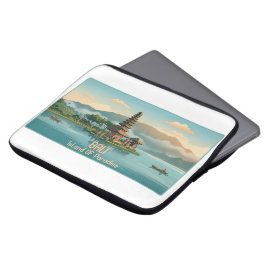 Vintage Bali Ulun Danu Beratan Lake Temple Travel ラップトップスリーブ