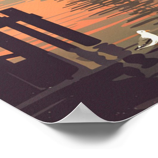 Vintage Baltimore ポスター (角)