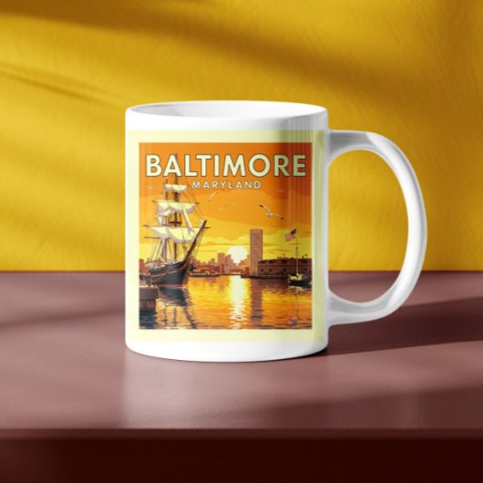 Vintage Baltimore Maryland コーヒーマグカップ