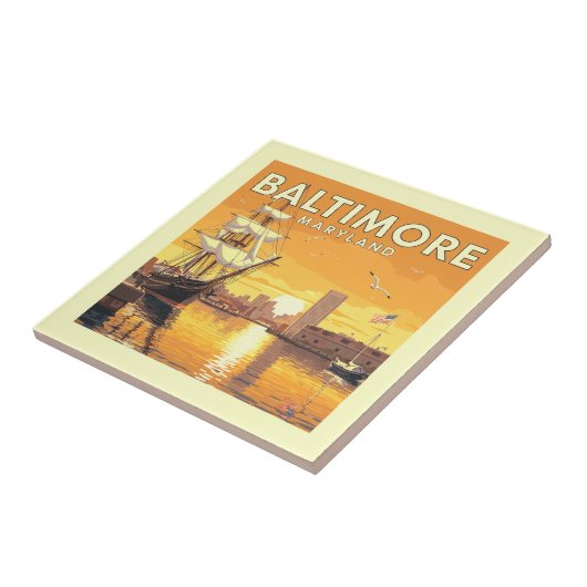 Vintage Baltimore Maryland タイル (側面)