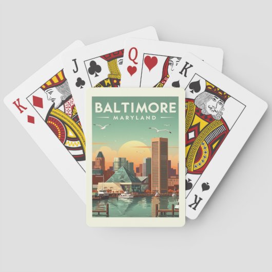 Vintage Baltimore Maryland トランプ (裏面)