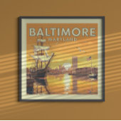 Vintage Baltimore Maryland ポスター