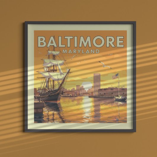 Vintage Baltimore Maryland ポスター