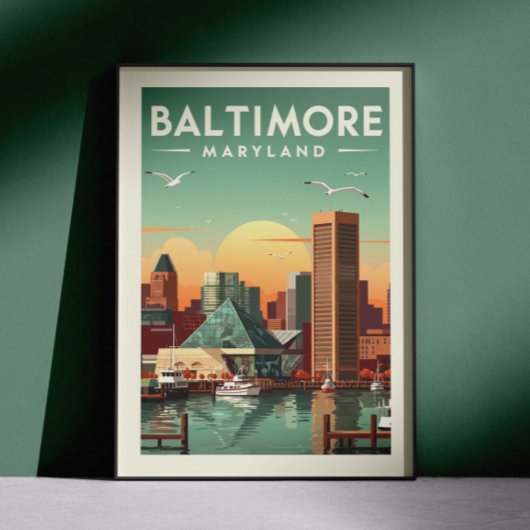 Vintage Baltimore Maryland ポスター