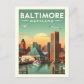 Vintage Baltimore Maryland ポストカード (正面)