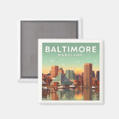 Vintage Baltimore Maryland マグネット (正面/裏面)