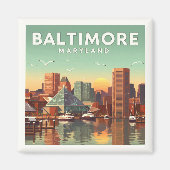 Vintage Baltimore Maryland マグネット (正面)