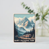 Vintage Banff National Park Canada Travel ポストカード (スタンド正面)