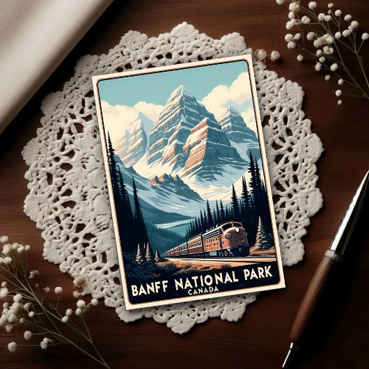 Vintage Banff National Park Canada Travel ポストカード