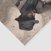 Vintage Banjo Musician w/ Swirling Notes Decoupage 薄葉紙 (詳細)