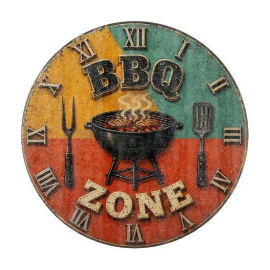 Vintage Barbecue Charcoal rill Master Gift カッティングボード (正面)