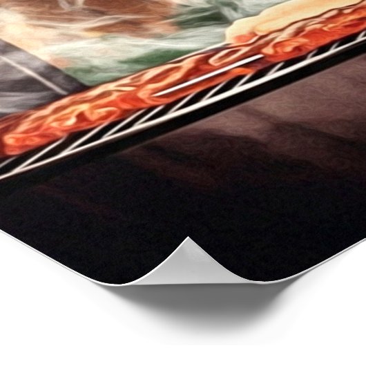 Vintage Barbecue Pin-up ポスター (角)