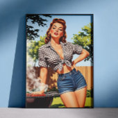Vintage Barbecue Pin-up ポスター