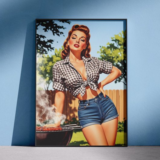 Vintage Barbecue Pin-up ポスター