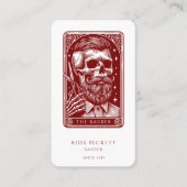 Vintage Barber Antique Tarot Terracotta 名刺 (正面)