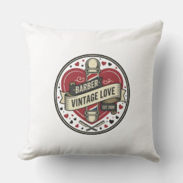 Vintage Barber Pole Love Heart Valentine Throw Pil クッション
