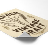 Vintage Barber Shop Poster ポスター (角)