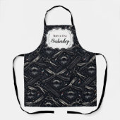 Vintage Barber Shop Tools Style エプロン (正面)