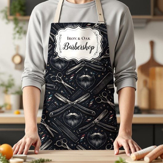 Vintage Barber Shop Tools Style エプロン