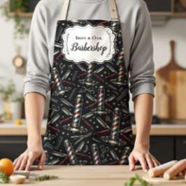 Vintage Barbershop Tools Pattern エプロン