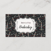 Vintage Barbershop Tools Pattern 名刺 (正面)